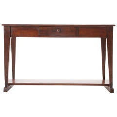 English 19th Century Primitive Cherry Console Table