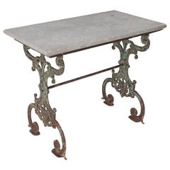 French 19th Century Cast Iron Garden Table