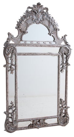 French Silver Gilt Baroque Parclouse Mirror