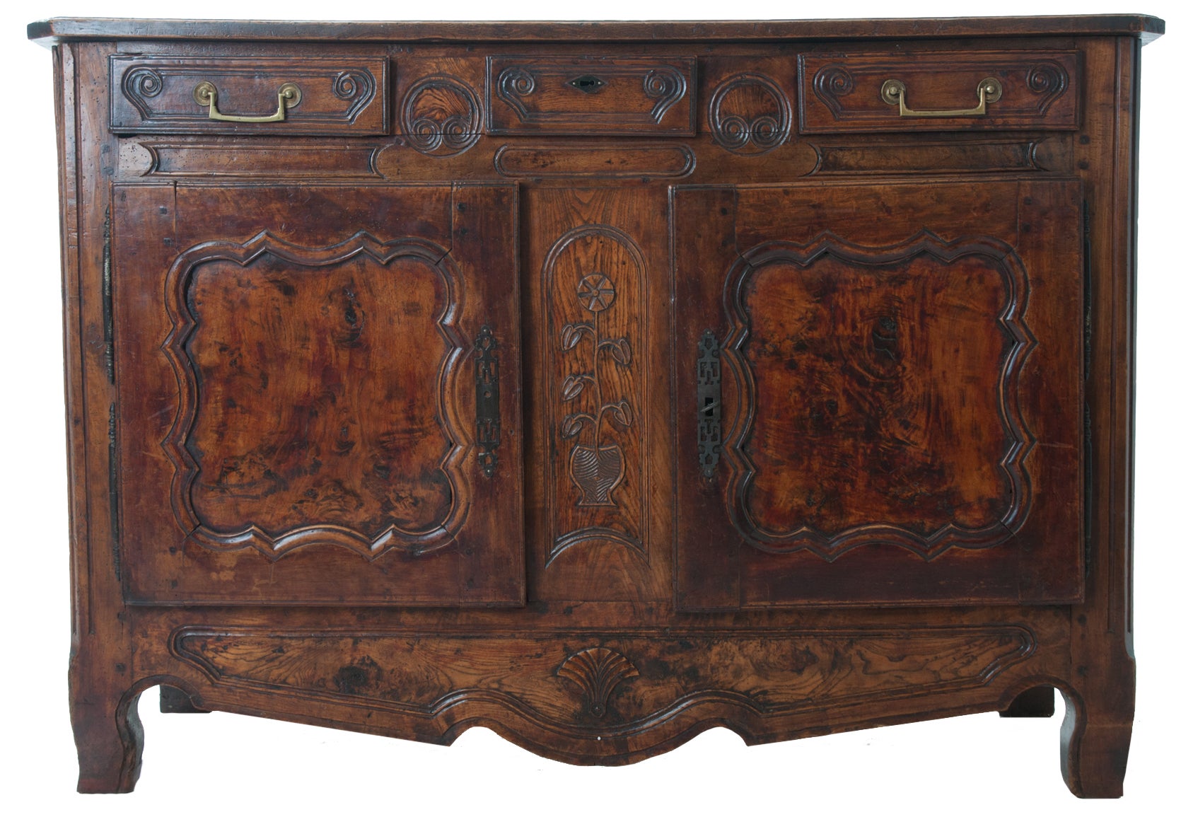 French 19th Century Burled Wood Buffet
