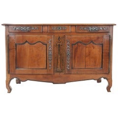 Antique French Early 19th Century Fruitwood Buffet