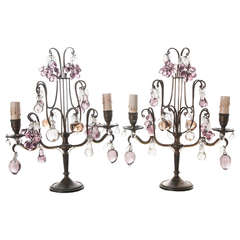 French, 19th Century Pair of Candelabra Lamps 11