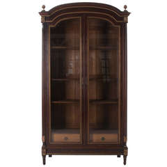 Antique French Rosewood 19th Century Display Armoire