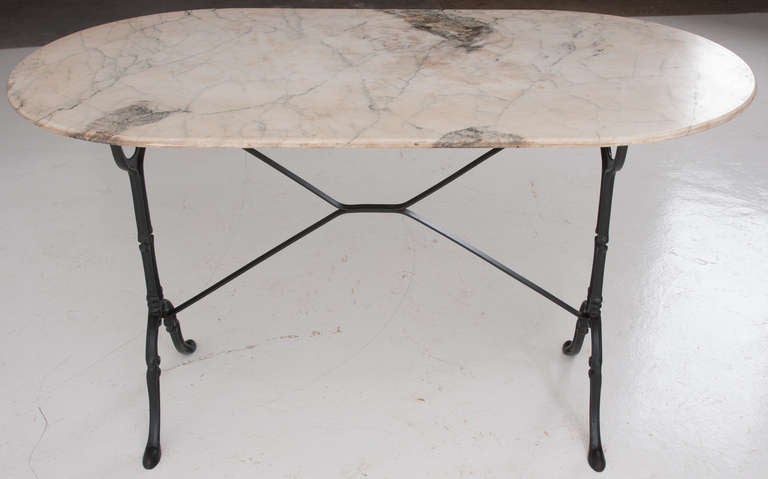 marble french bistro table