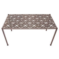 Antique French 19th Century Iron Panel Coffee Table