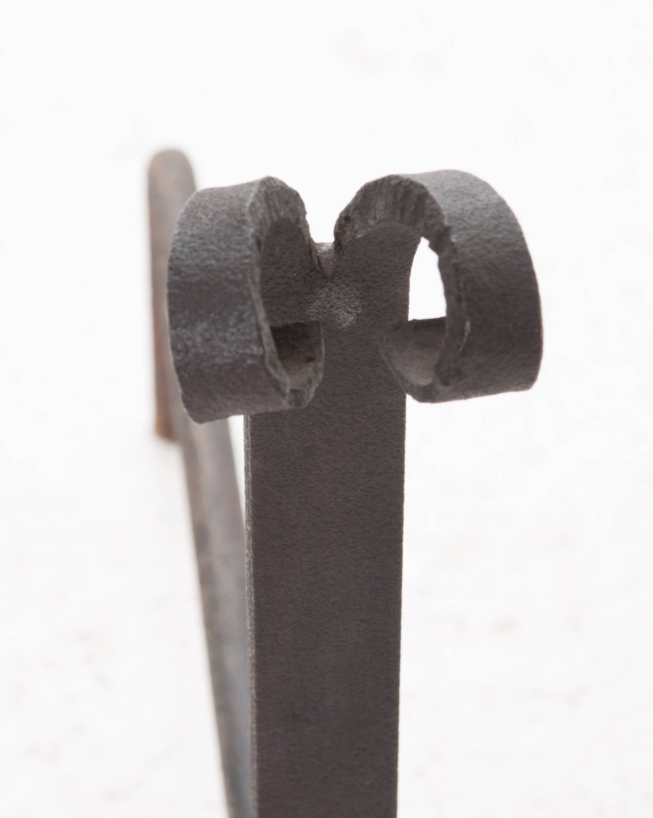 French Pair of 19th Century Iron Andirons For Sale at 1stdibs