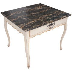 Italian 19th Century Painted & Faux Marble Top Table