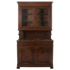 French 19th Century Walnut Louis Philippe Buffet A' Deux Corps