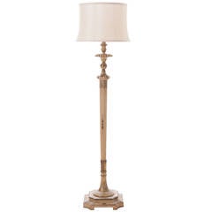 English 1930s Chinoiserie Style Painted Floor Lamp
