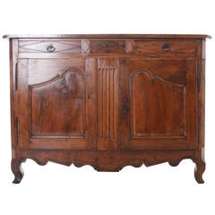 French 19th Century Louis XV Walnut Buffet