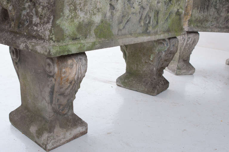 Stunning Pair of English Decorative Stone Planters on Risers 2