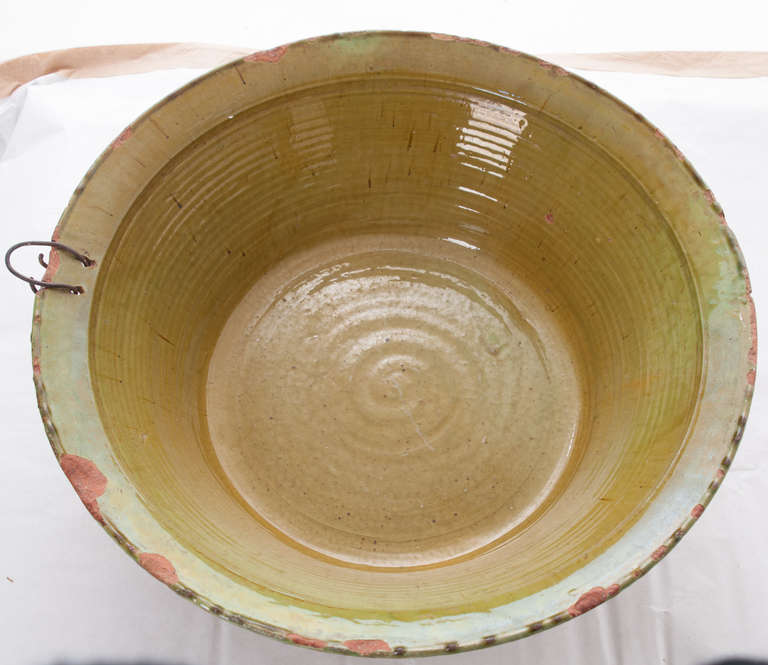 English 19th Century Glazed Mixing Bowl 1