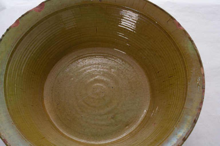 English 19th Century Glazed Mixing Bowl 2
