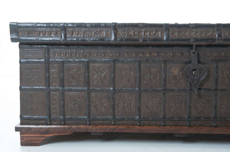 Anglo-Indian 19th Century Anglo Indian Exotic Wood Trunk