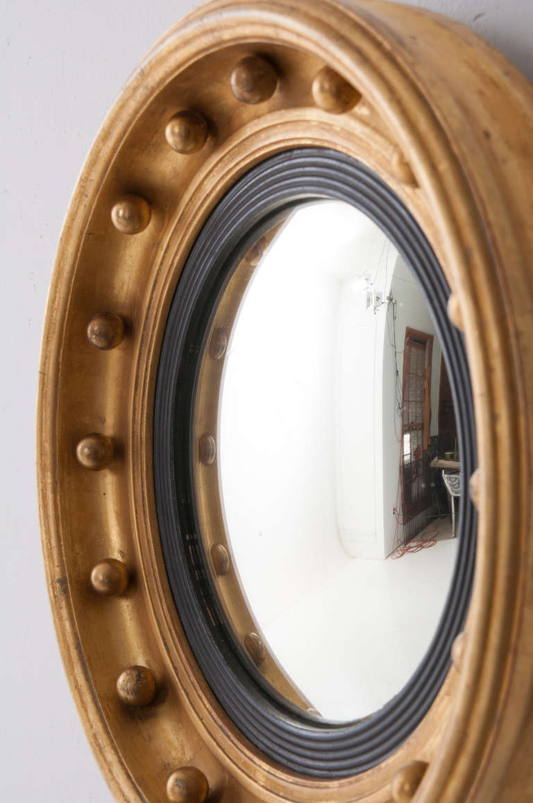 Regency 20th Century English Bull's Eye Mirror