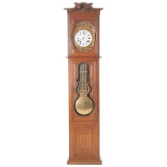 Antique French 19th Century Oak Tall Case Clock