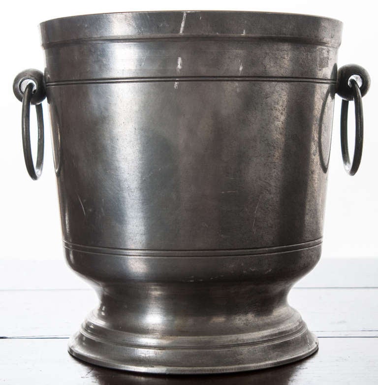 French Pewter 1920's Wine Cooler at 1stdibs