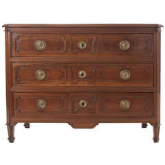 French 18th Century Walnut Commode French 18th Century Walnut Commode
