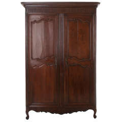Antique French 19th Century Walnut Armoire