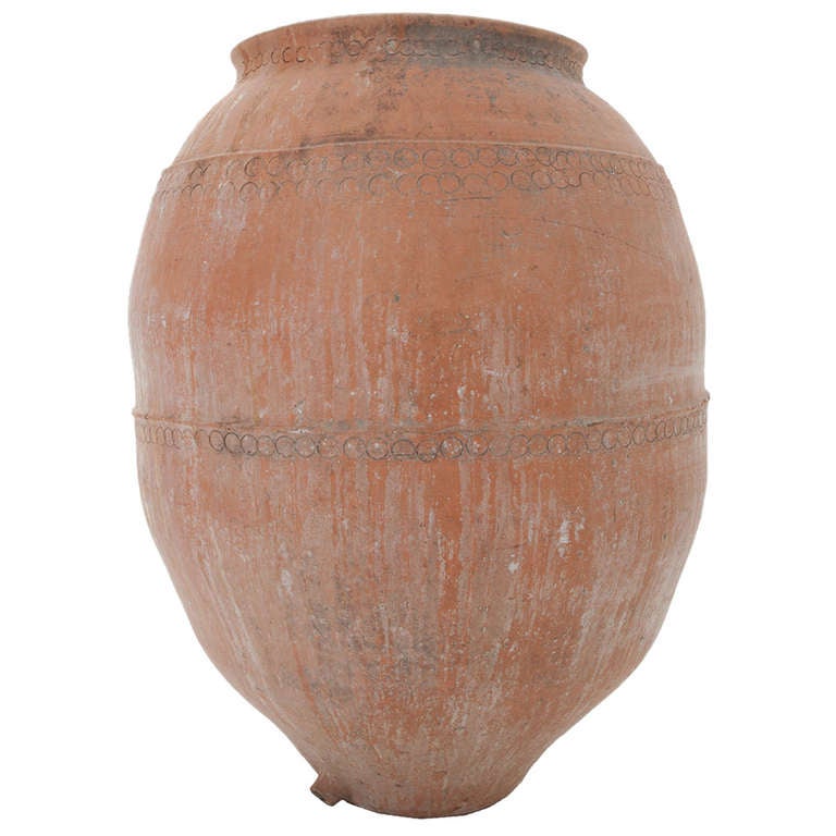 Spanish 19th Century Terra Cotta Olive Oil Jar