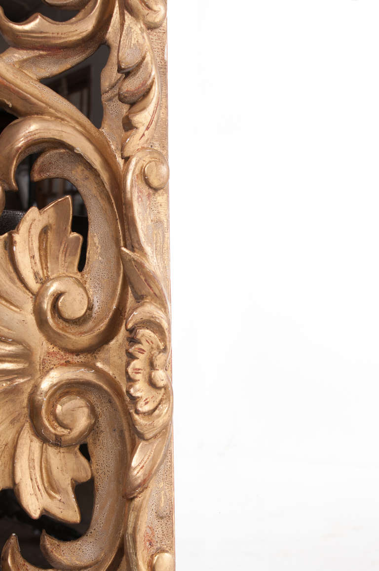 19th Century Florentine Carved Giltwood Mirror 1