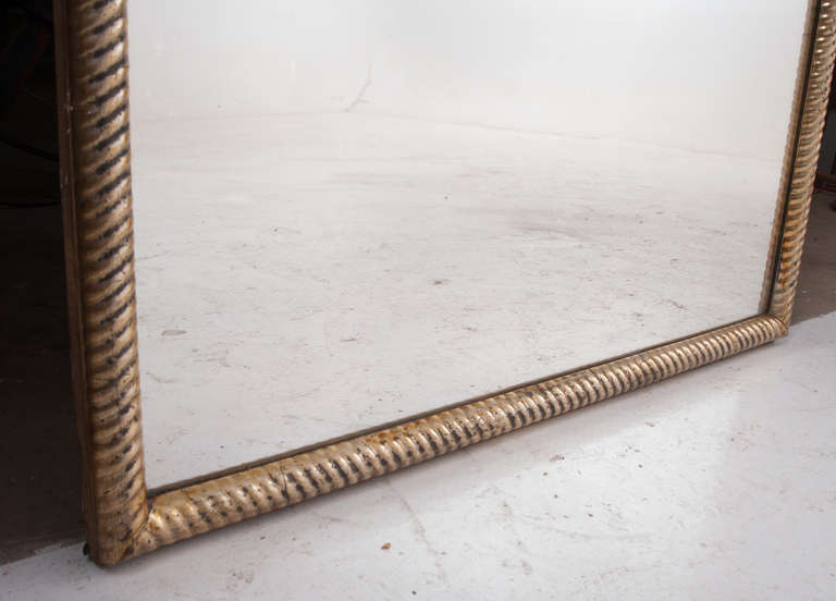 French 19th Century Louis Phillipe Silver and Gold Gilt Mirror 1