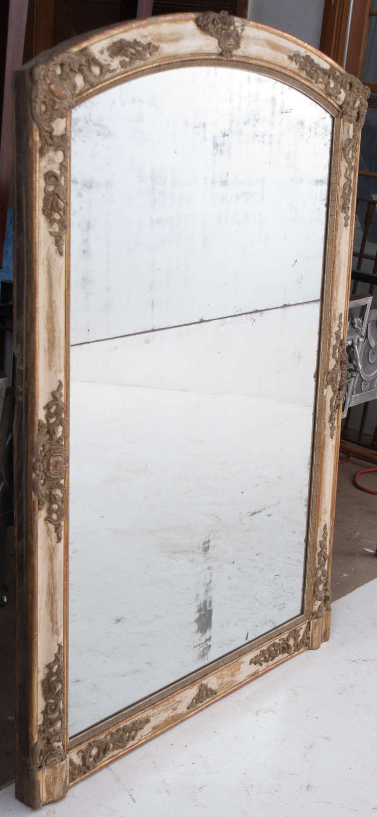 French 19th Century Parcel Gilt and Stripped Mirror 5