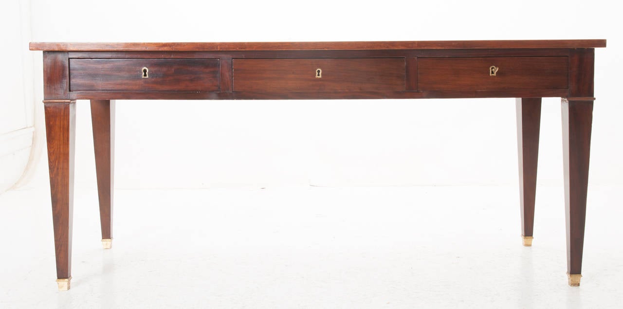 French 19th Century Directoire Style Mahogany Desk In Good Condition In Baton Rouge, LA