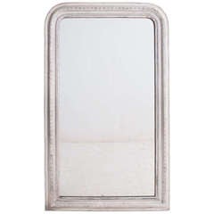 French Louis Philippe Style Silver Gilt Mirror