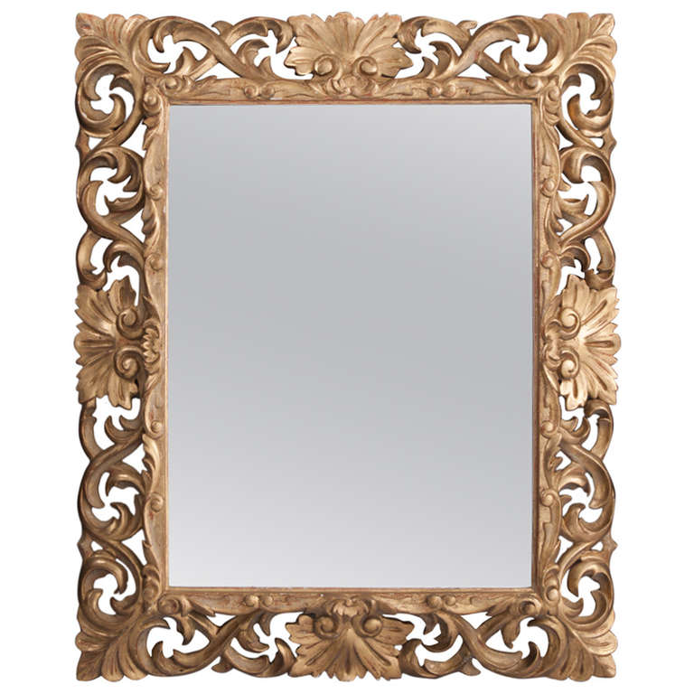 19th Century Giltwood Floine Carved Mirror For At 1stdibs 19th Century Giltwood Floine Carved Mirror For