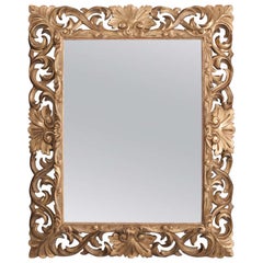 19th Century Florentine Carved Giltwood Mirror
