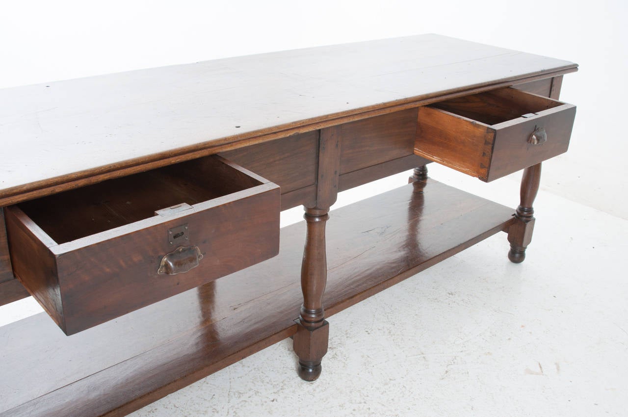 French 19th Century Walnut Drapers Table 1