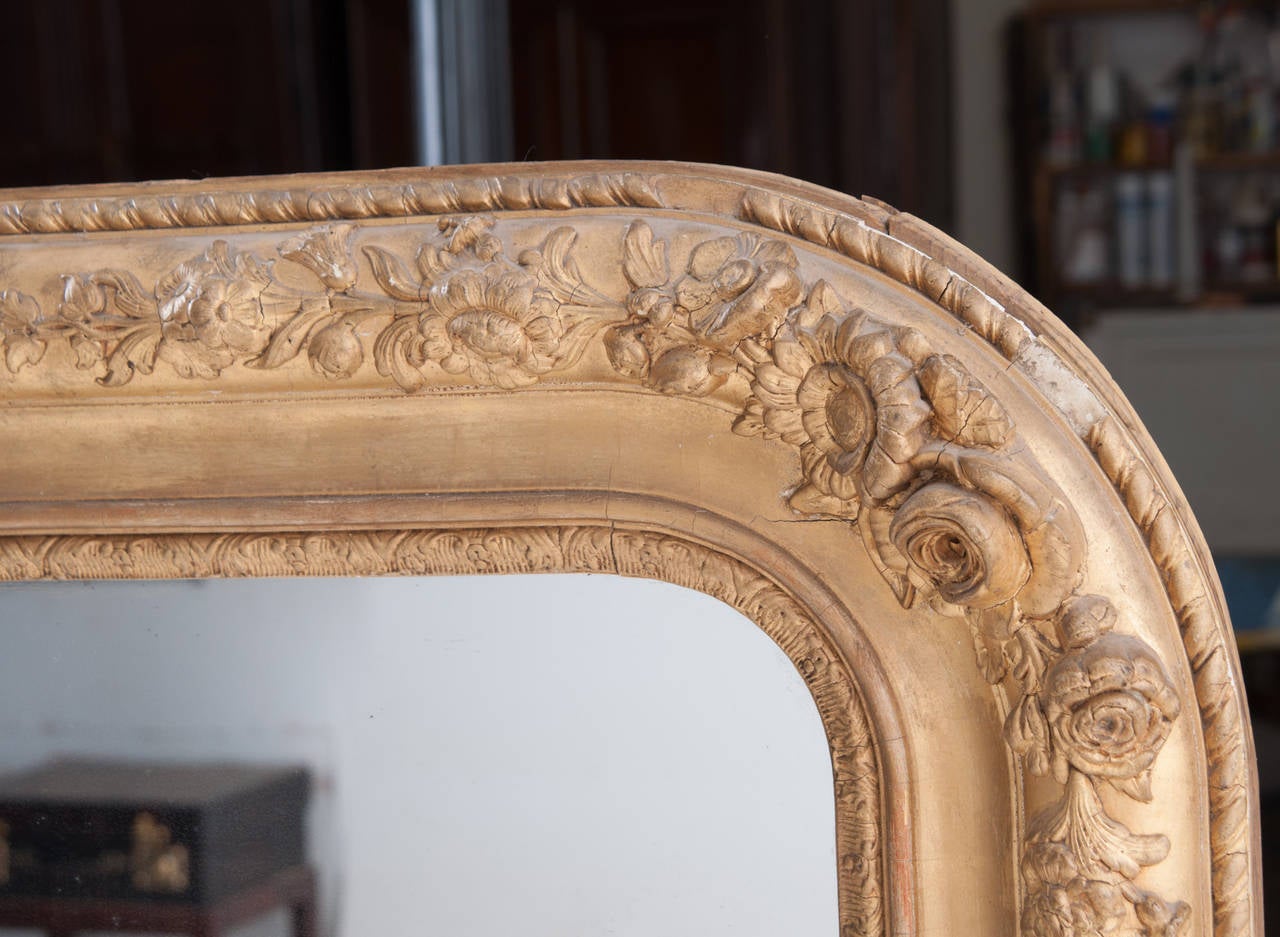 French 19th Century Louis Philippe Giltwood Mirror 6