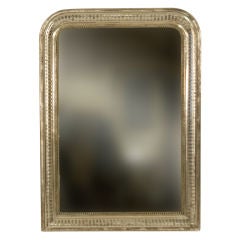 French Silver Gilt 19th Century Louis Philippe Mirror