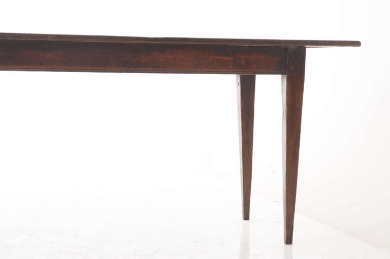 French 19th Century Dark Pine 10ft + Farm Table 5