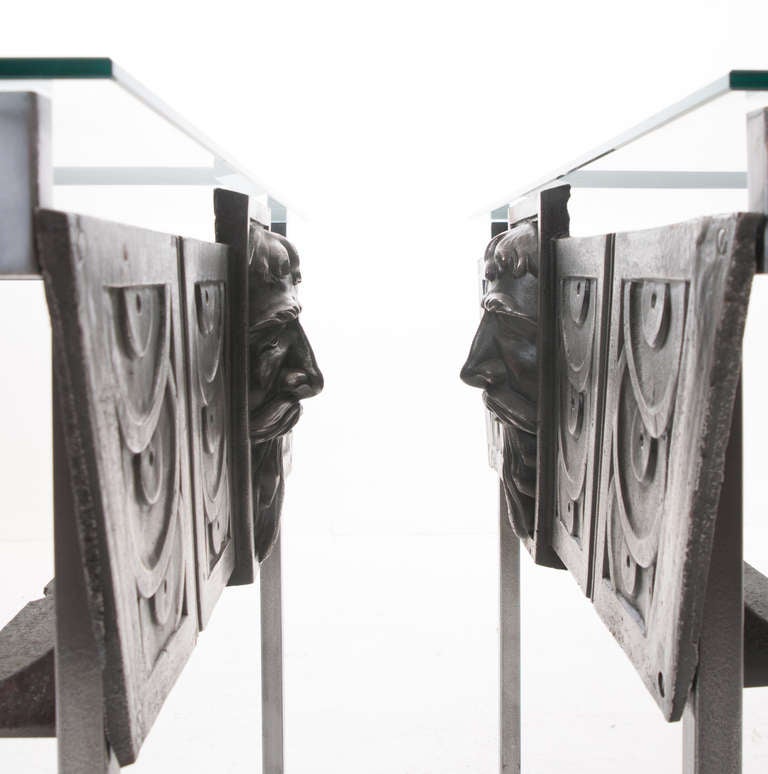 French Pair of Art Deco Console Tables