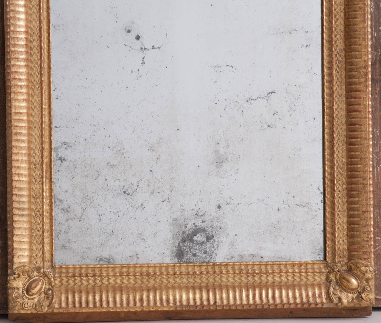 French 19th Century Louis Philippe Gold Gilt Mirror In Good Condition In Baton Rouge, LA