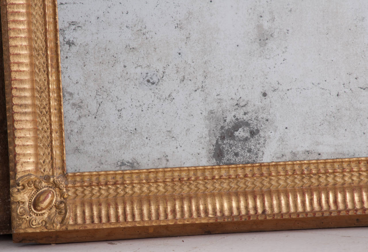 French 19th Century Louis Philippe Gold Gilt Mirror 1