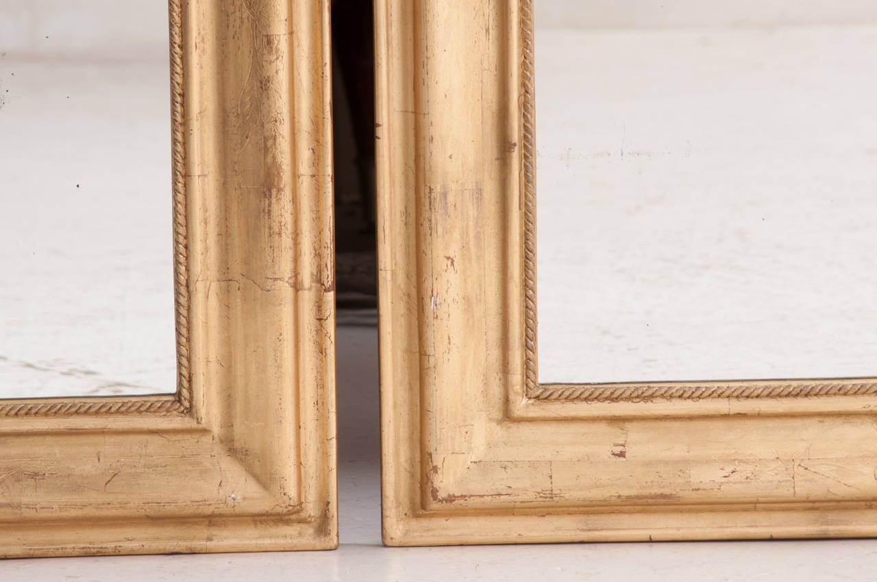 Pair of French 19th Century Gold Gilt Mirrors 2
