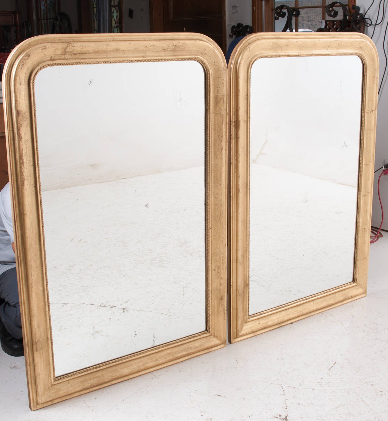 Pair of French 19th Century Gold Gilt Mirrors 3