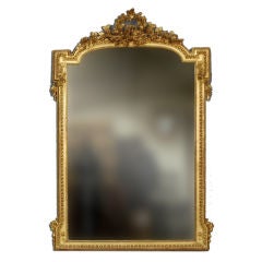 French Gold Gilt 19th Century Mirror