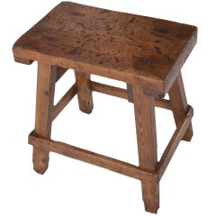 Portuguese 18th Century Wooden Stool