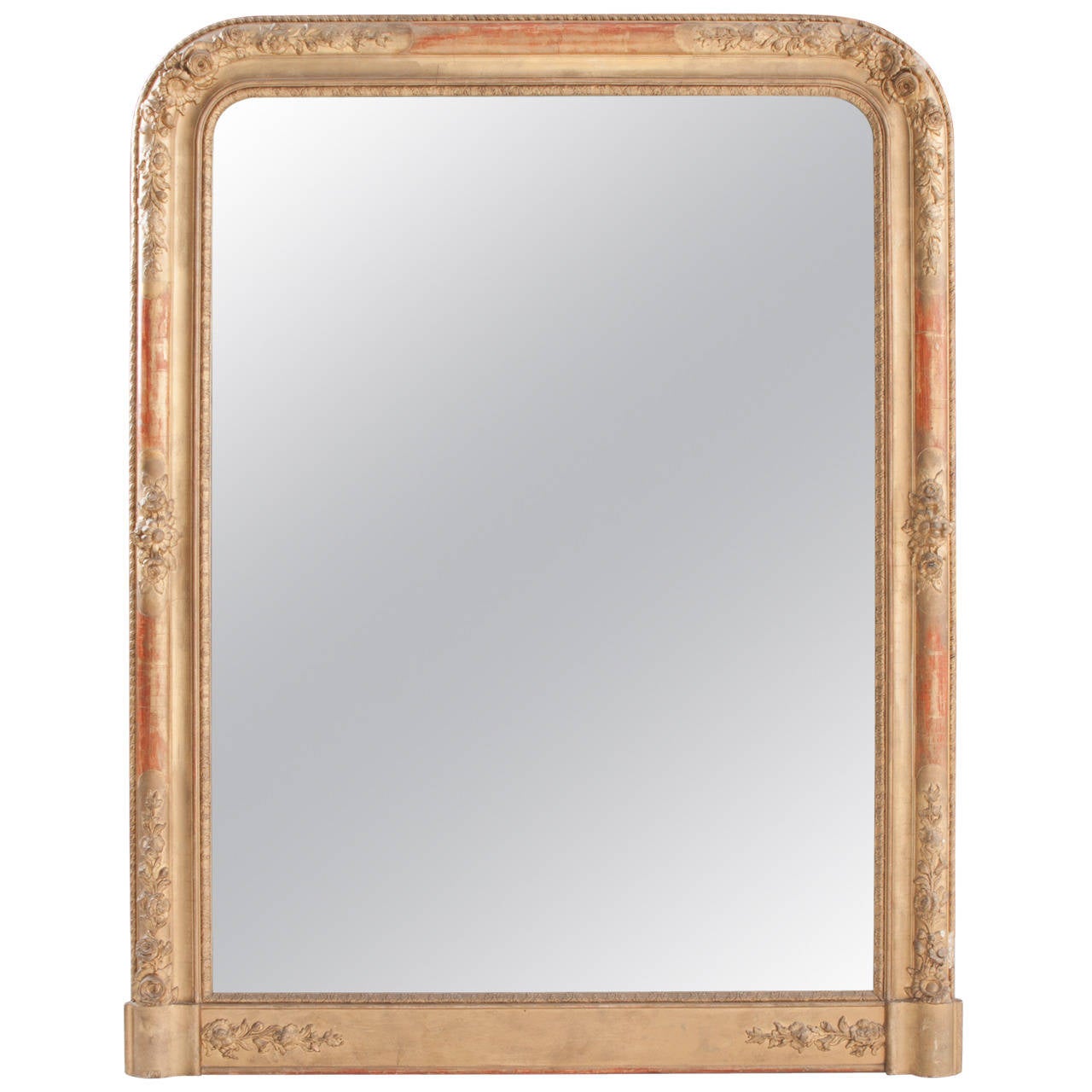French 19th Century Louis Philippe Gold Gilt Mirror For Sale at 1stdibs