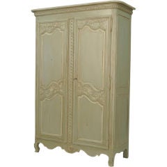 French Painted 19th Century Armoire