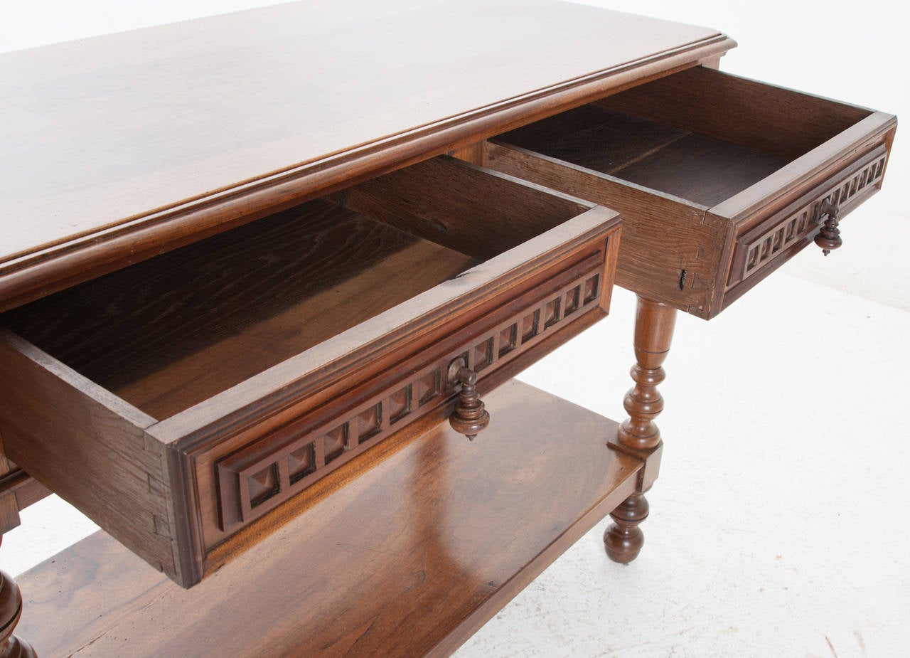 French 19th Century Fruit Wood Console Table 4