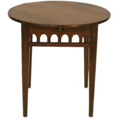 Antique French Walnut Bistro Table