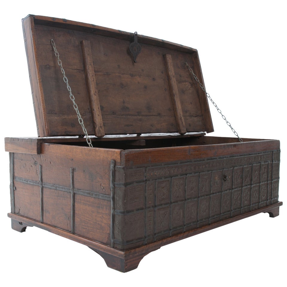 19th Century Anglo Indian Exotic Wood Trunk