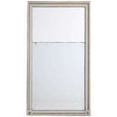 French 18th Century Painted Mirror with Original Mirror Glass