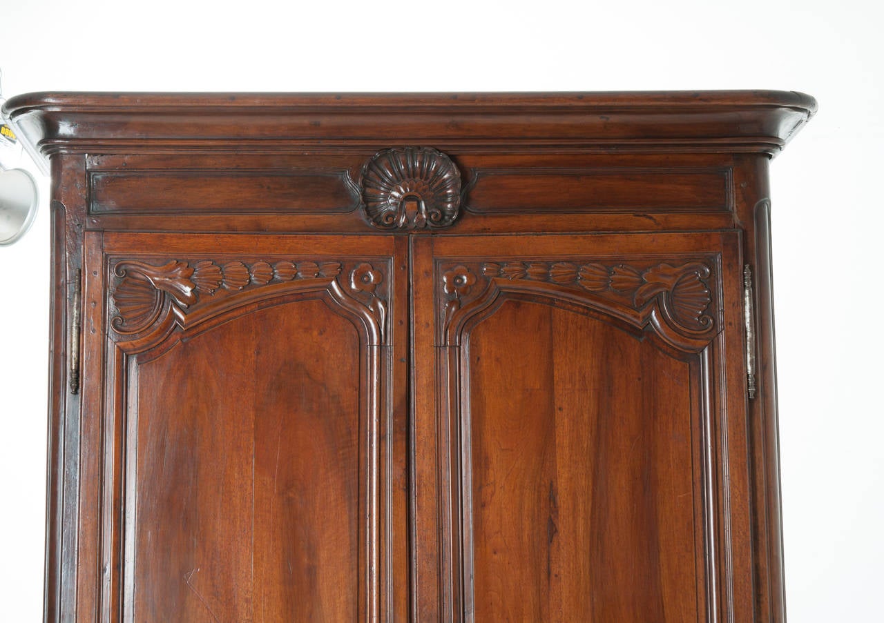 French 18th Century Walnut Armoire from Lyon at 1stdibs