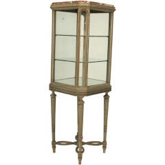 French Marble Top Vitrine
